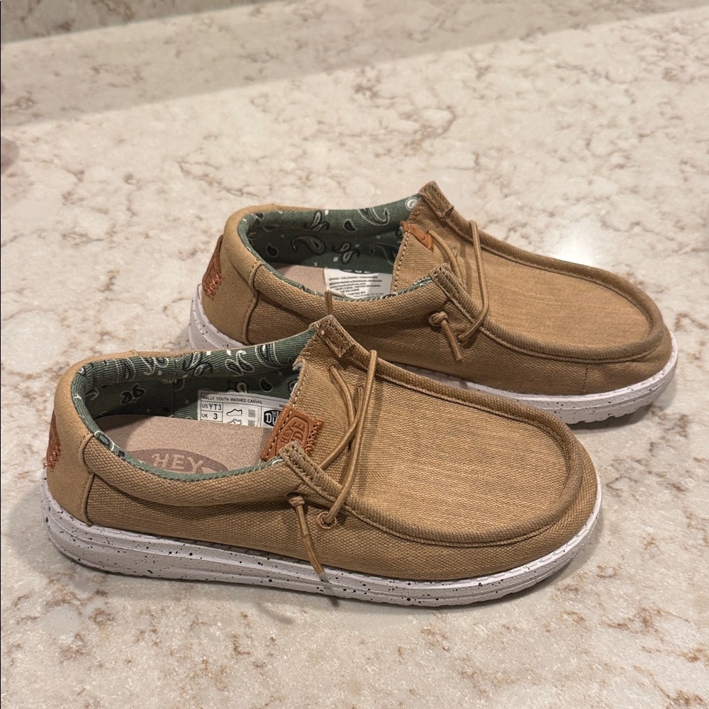 Kids Hey Dude slip on casual shoes- size 3 boys